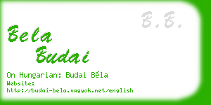 bela budai business card